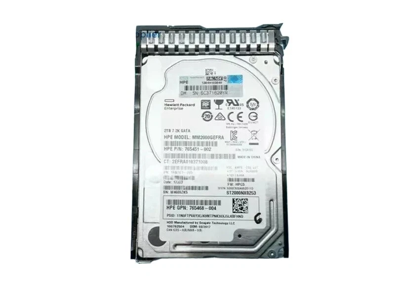 NEW 765455-B21 765869-001 HPE 2TB 7.2K SATA 6G 2.5IN MIDLINE 512E HDD Hard Drive - Image 2 of 3
