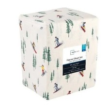 Flannel Sheet Sets 3 Piece Mainstays Color Vanilla Dream Skiers  Size: TWIN New