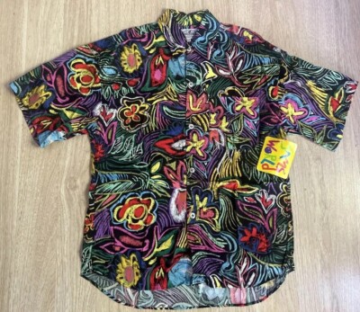 Jams World Prod. Dev. Comm. Team Hawaii USA Surf Line Sz Med Men's Button Shirt