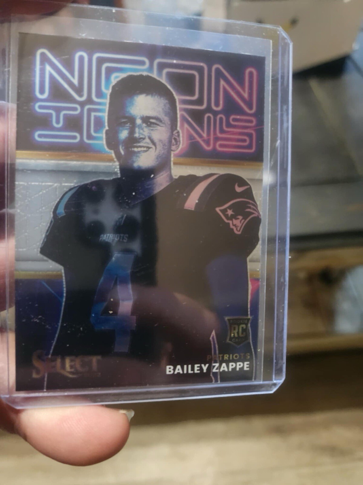 BAILEY ZAPPE 2022 SELECT NEON ICONS ROOKIE SILVER PATRIOTS RC