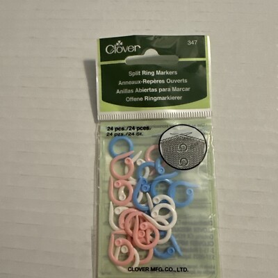 Clover 347 Split Ring Markers-24/Pkg Sewing