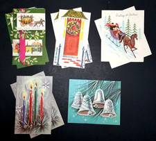 Vintage NOS Lot Of 9 Mix Christmas Cards Hawthorne & Sommerfield Made In USA