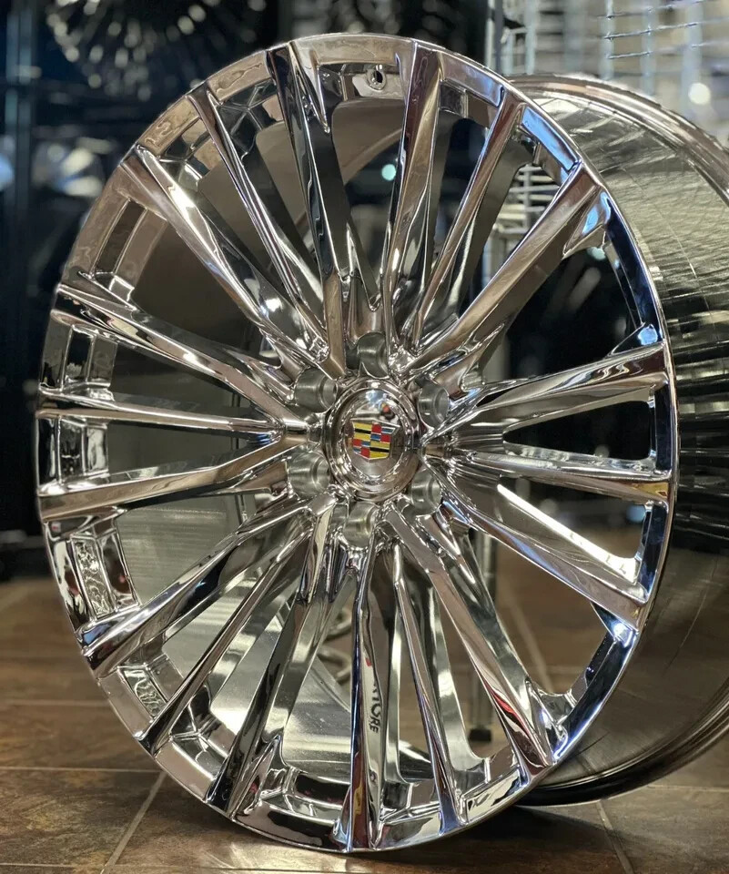 26'' Chrome Escalade Platinum Wheels with Tires Silverado Yukon 2024 ...