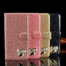 Case For iPhone 16e Shiny Bling Glitter flip Wallet Cover