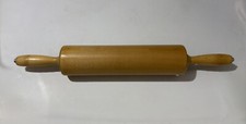 Vtg Thorpe Rolling Pin 22 x 3 x 12 inch Hardwood with Metal Rod Cheshire CT