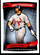 2010 Topps #PP-1 Albert Pujols, St. Louis Cardinals - Peak Performance