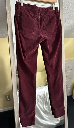 Madewell Pants Womens Size 28 Corduroy Burgundy Maroon Red Slim Fit Pockets Fall - Picture 3 of 7