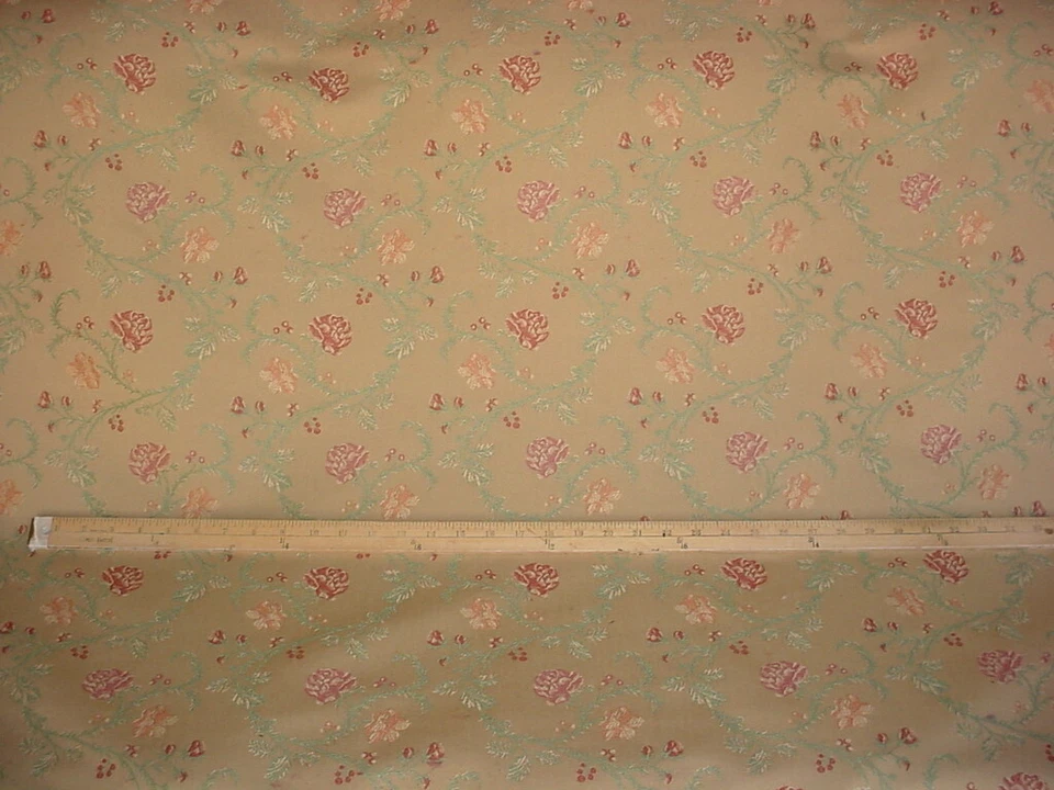 2-5/8Y Kravet 21638 Copper French Provincial Floral Brocade Upholstery Fabric - Image 2 of 4