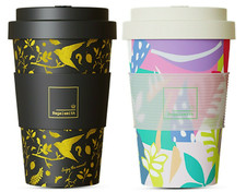 Travel Coffee Cup Reusable Eco Friendly Coffee Travel Mug Sleeve & Lid Set 2