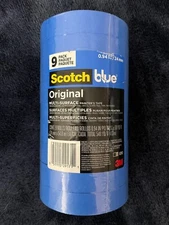 SCOTCH BLUE ORIGINAL 3M MULTI-SURFACE PAINTER'S TAPE 0.94 IN X 60 YD 9-PACK