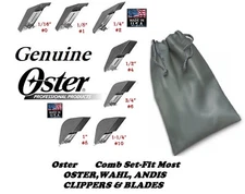 7 pc OSTER GUIDE SNAP ON CLIP Blade COMB SET*Fit A5,A6,Wahl KM,Andis AGC Clipper