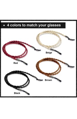 New 4 Pack Eyeglasses Holder Strap Cord, Aphlos Tomorotec Eyeglass Retainer G-21