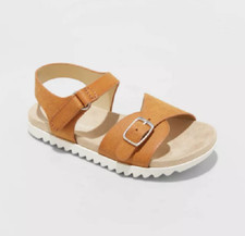 NEW Cat Jack Toddler Girls' Shaelyn Molded Footbed Sandals Size 5