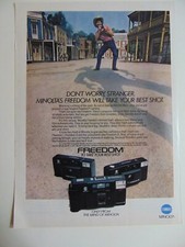 1986 MINOLTA FREEDOM CAMERA Take Your Best Shot vintage print ad