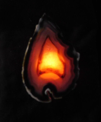NIGHT LIGHT #22 - Brazilian Agate Stone Slice - Childs Bedroom, Hallway, Kitchen