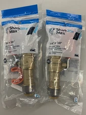 2 SharkBite Max UR24736 3/4 in Brass Push-to-Connect Slip Ball Valve Set of 2