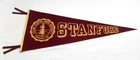 Vtg 1930s Large STANFORD UNIVERSITY Wool Felt Pennant Cardinal Indians