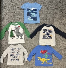Toddler Boys Dinosaur Shirts Size 2T Set Of 5