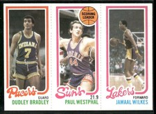 1980-81 Topps Dudley Bradley, Paul Westphal, Jamaal Wilkes #116-186-142 ~ NM-MT