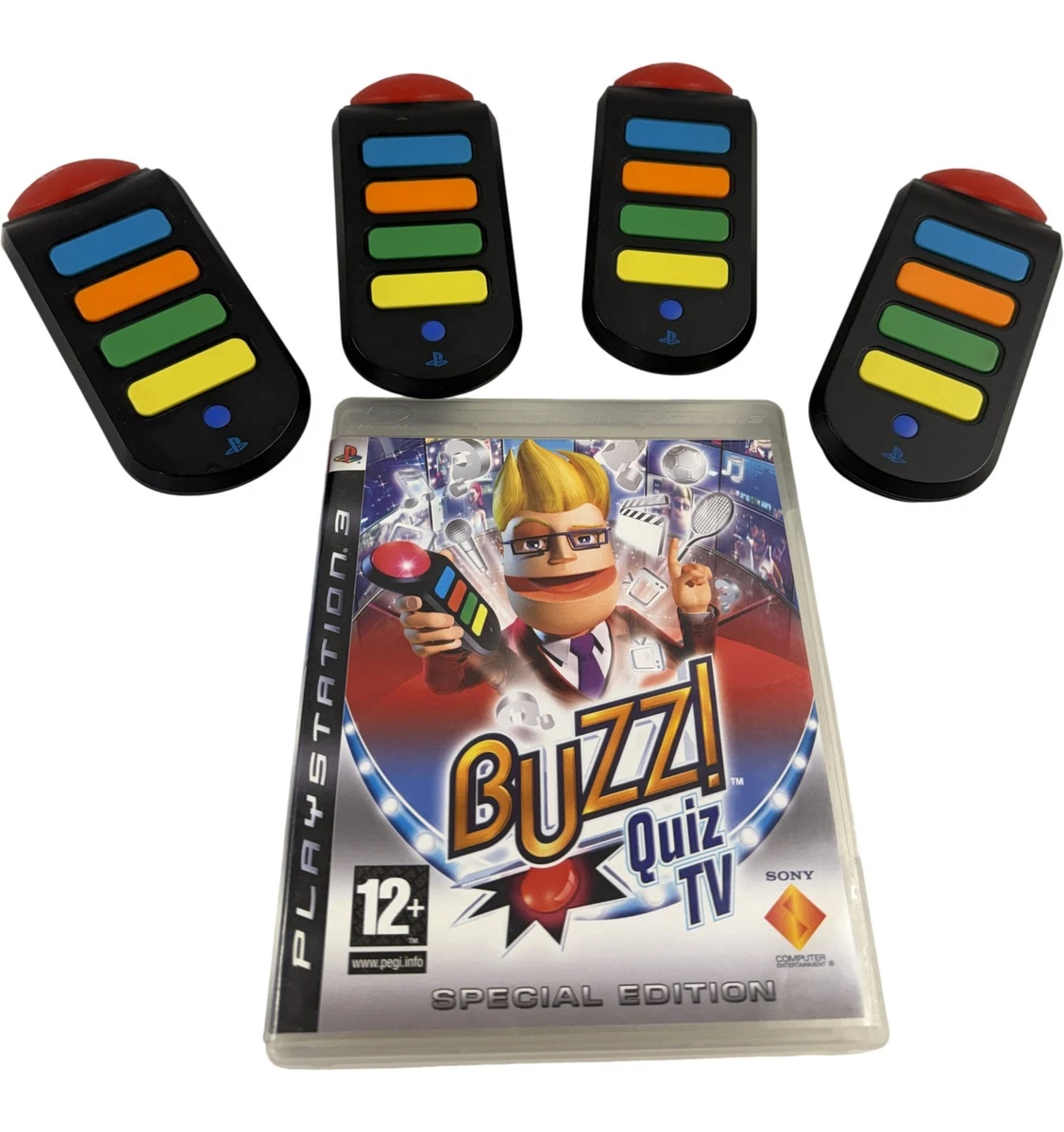 Buzz Quiz World Big Box 4 Buzzers Sony Playstation 3 (Gebraucht) in Giubiasco für CHF 35 – mit
