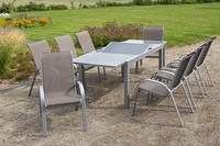 Mx Alu GartenmöBel Amalfi Taupe 9Tlg. TerrassenmöBel BalkonmöBel Gartengarnitur