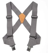 MELOTOUGH Outback Side Clip Trucker Suspenders/Perry Suspenders with Grey 