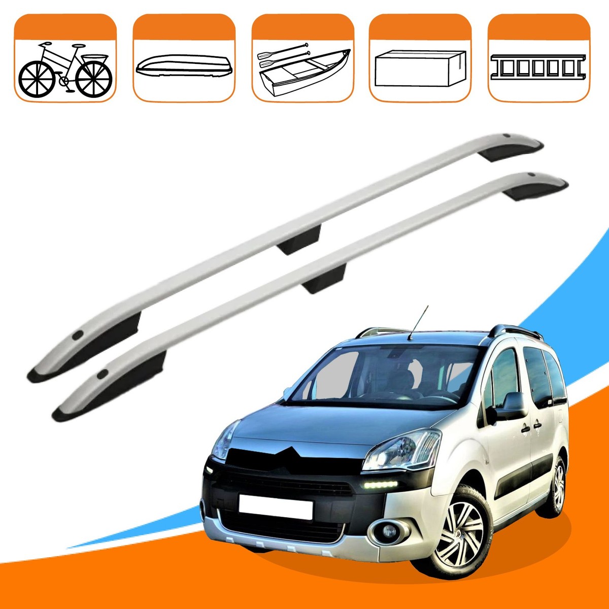 Dachgepäckträger Basis Dachreling Für Citroën Berlingo 2007–2018