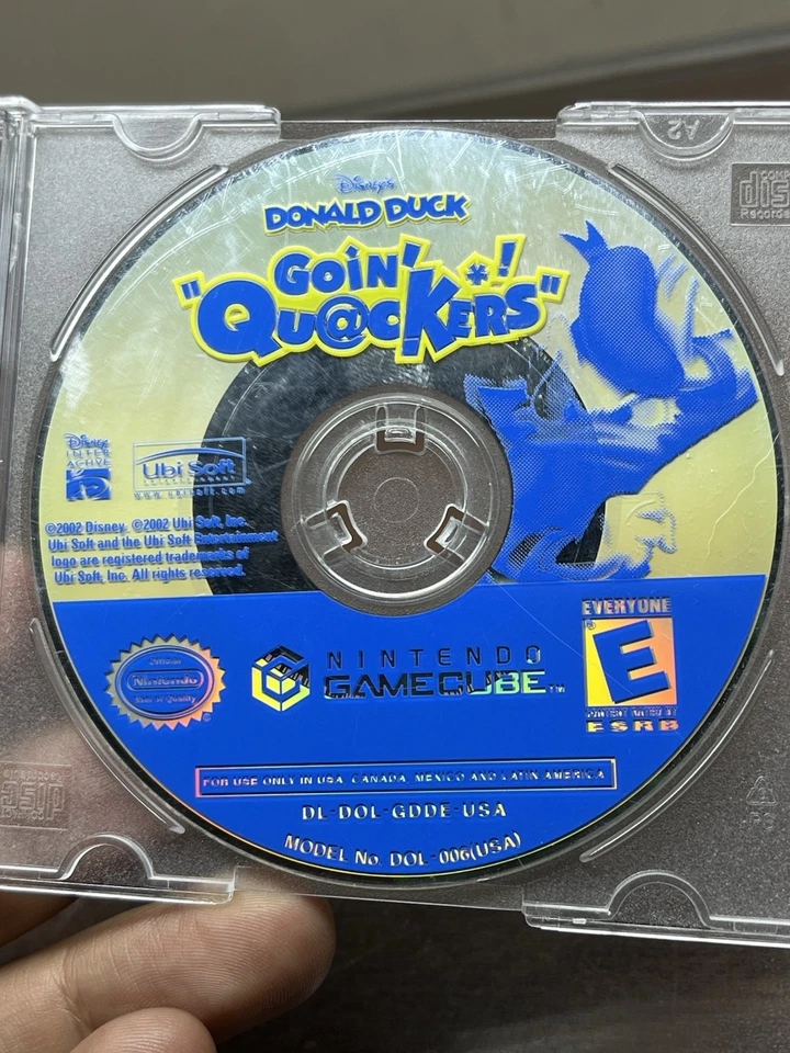Donald Duck Goin Quackers GameCube Juego Nintendo SOLO DISCO Probado Funcionando Foto 3 de 4