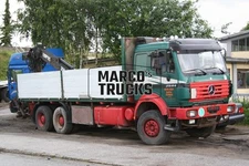 Truck photo Mercedes-Benz Actros 2544 flatbed/tarpaulin Germany green ANT #c5op