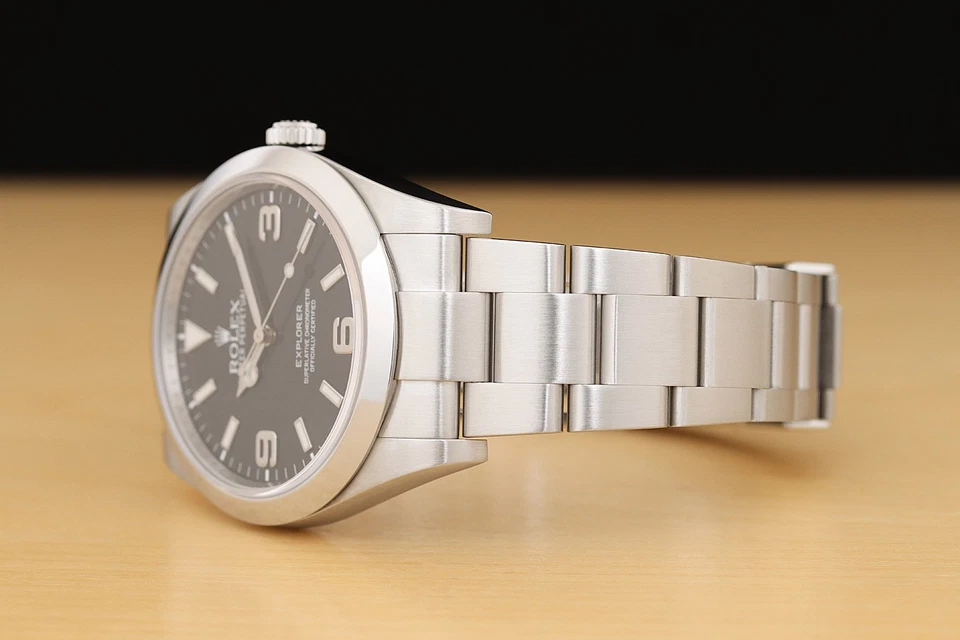 2015 Karte Rolex Explorer I 214270 MK1 Schwarze Arabische Edelstahl 39mm Uhr - Bild 4 von 4