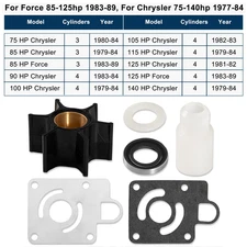 For Chrysler Force 75/85/90/100/105/115/125/140 HP 12012 Water Pump Impeller Kit