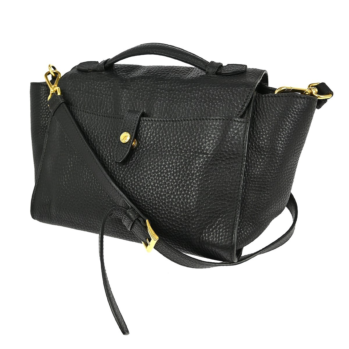 BUYIT Prada Black Leather 2way Handbag 180/BT0962 NQ03966 thumbnail 2