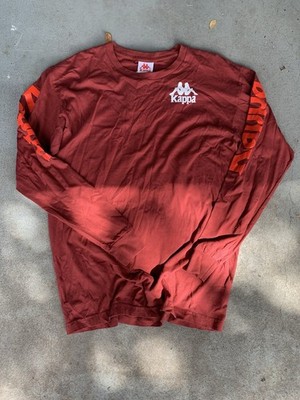 Kappa Authentic Ruiz 2 Long Sleeve Red & Orange T-Shirt Size M