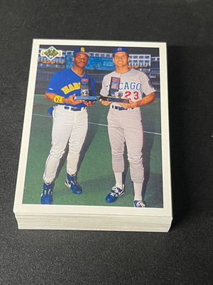 (50) 1991 Upper Deck Final Edition All-Star Checklist Griffey/Sandberg #79F