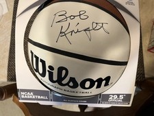 BOB KNIGHT signed Full Size Wilson NCAA Basketball Auto (Schwartz COA) in Box