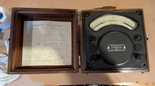 Antique 1920 Westinghouse Portable A.C Voltmeter Type PC in Wood Case