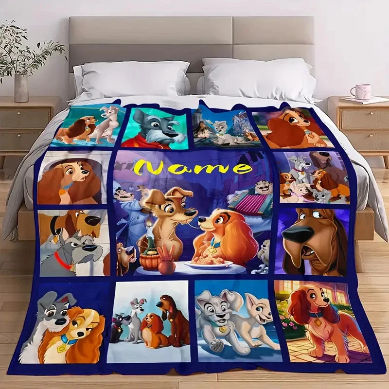 Custom Name Lady and the Tramp Fleece Blanket