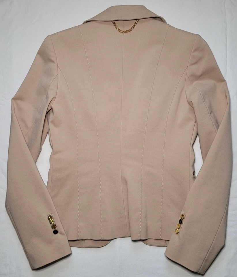 Blazer ajustado Marciano beige tostado con detalles de botones en tono dorado talla 4 Foto 2 de 4