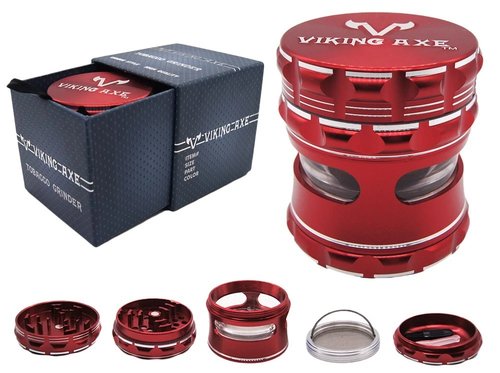 2.5" 5 PC Herb Spice Crusher Smoke Tobacco Grinder Large Storage W/ Gift Box
Opens in a new window o
