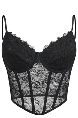 Corsagen Top Schwarz Damen 38 NEU