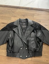 Vtg Wilsons 2-tone Glossy & Suede Leather Bik...