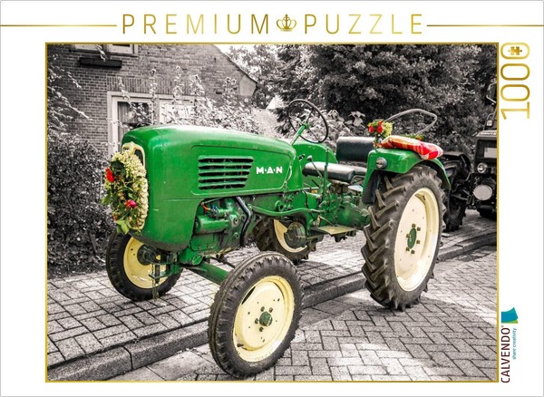 Calvendo Puzzle MAN Vintage Tractor | 1000 Pieces, Finished Size 25.2 × 18.9 In-image