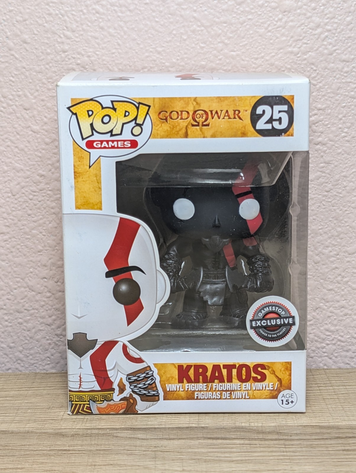 NIB GameStop Exclusive God of War Kratos Black (Fear) Funko Pop W/ Protector thumbnail 2