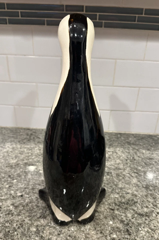 Global Views 13 英寸高陶瓷企鹅艺术人偶雕塑海洋装饰 — 第 3/4 张图片