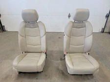 2016-2020 ESCALADE FRONT SEATS PAIR SHALE BEIGE LEATHER HEATED 16-20