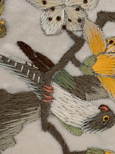 Unframed Vintage Chinese Silk Embroidery Bird Picture - 第 14/18 張圖片