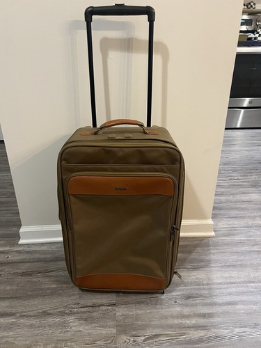 Hartmann Nylon Leather Rolling Carry on Travel Luggage Bag 23"