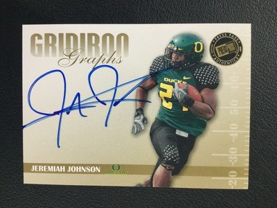 2009 Press Pass SE #GG-JJ Jeremiah Johnson Gridiron Graphs Gold Oregon Ducks