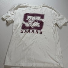 GAP Kids Boys XL Everyday Graphic T-Shirt White Sharks Print