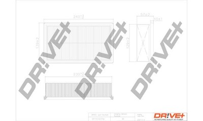 Dr!Ve+ Dp1110.10.0142 Luftfilter Motorluftfilter Filter für Renault 2003 ->